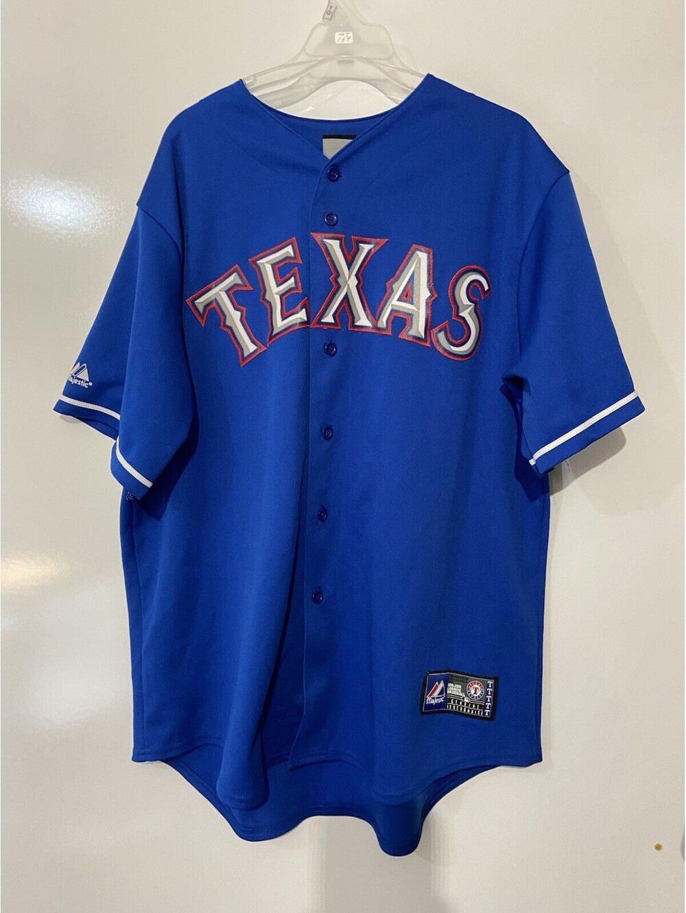 Mens MAJESTIC Blue Texas Rangers #5 Ian Kinsler Baseball Jersey Sz XL